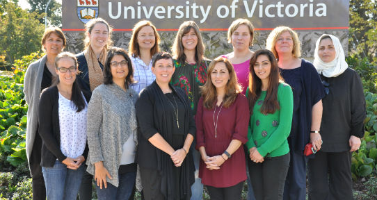 PhD cohort on campus in Victoria